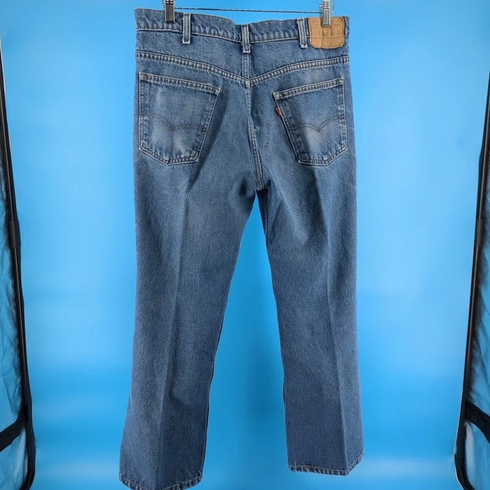 Vintage Levis 505 Orange Tab Distressed Patchwork Jeans Blue Denim 575 Stamped